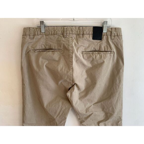 Zara Man Mens Pants Tan Size 36 Basic Collection Chino Stretch Cotton Blend - Picture 6 of 11